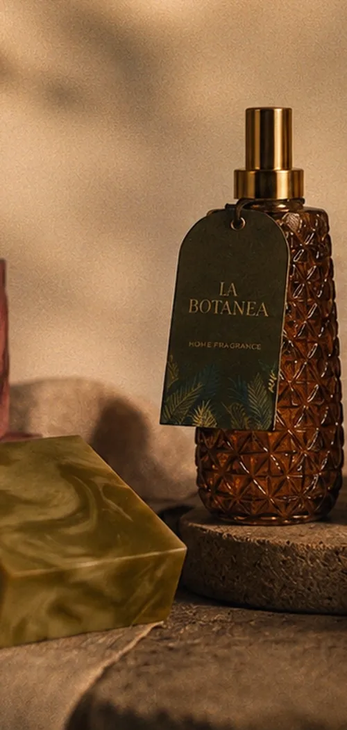 Detalhe do vidro do Perfume de Ambiente